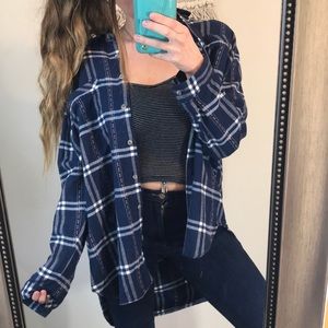 Bdg Oversized Bohemian Blue Flannel 